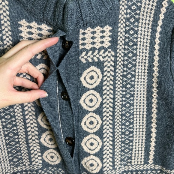 CHLOE laune wool printed button cardigan size M - Picture 5 of 5